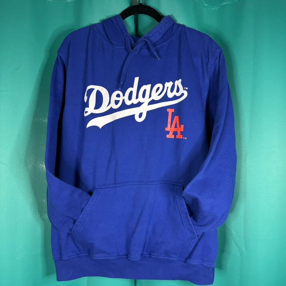 LA Dodgers MLB Royal Blue Pullover Hoodie Size L Fan Baseball Team Gameday Logo